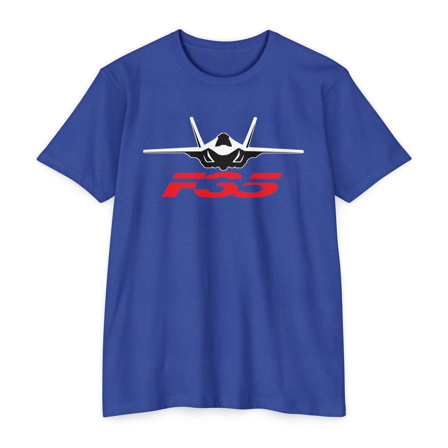 F35 Fighter Jet Unisex CVC Jersey T-Shirt - Aviation Enthusiast Tee