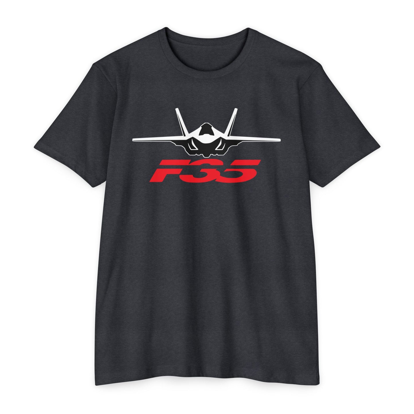 F35 Fighter Jet Unisex CVC Jersey T-Shirt - Aviation Enthusiast Tee