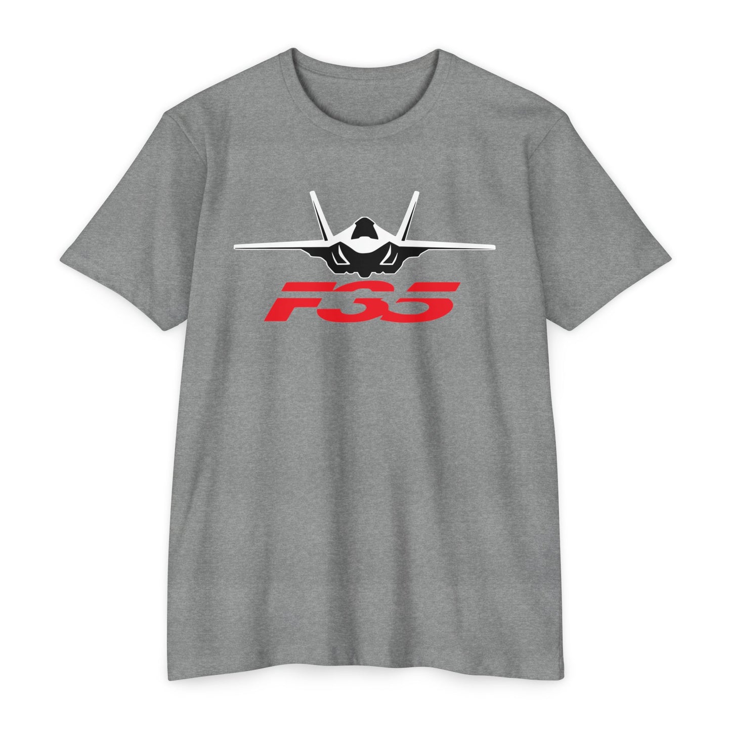 F35 Fighter Jet Unisex CVC Jersey T-Shirt - Aviation Enthusiast Tee