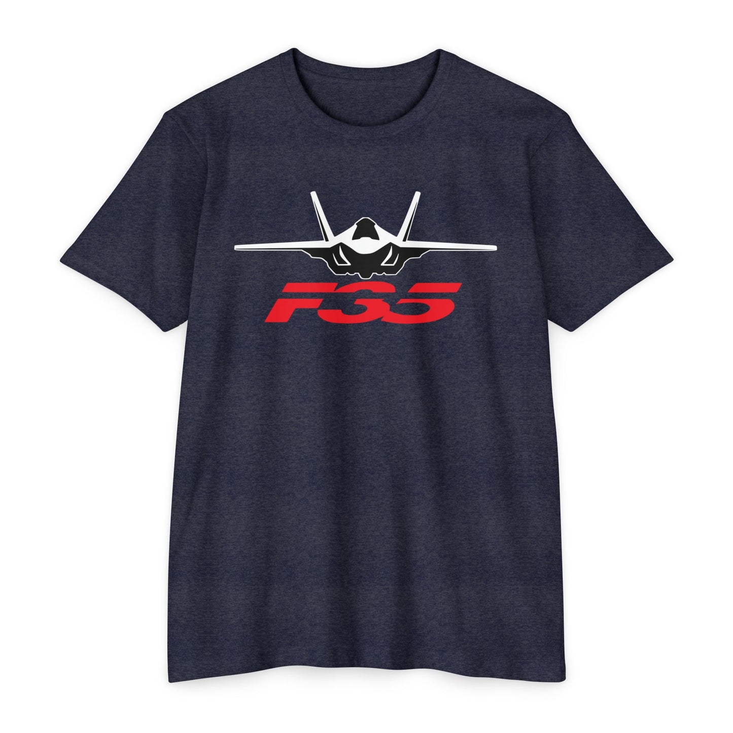 F35 Fighter Jet Unisex CVC Jersey T-Shirt - Aviation Enthusiast Tee