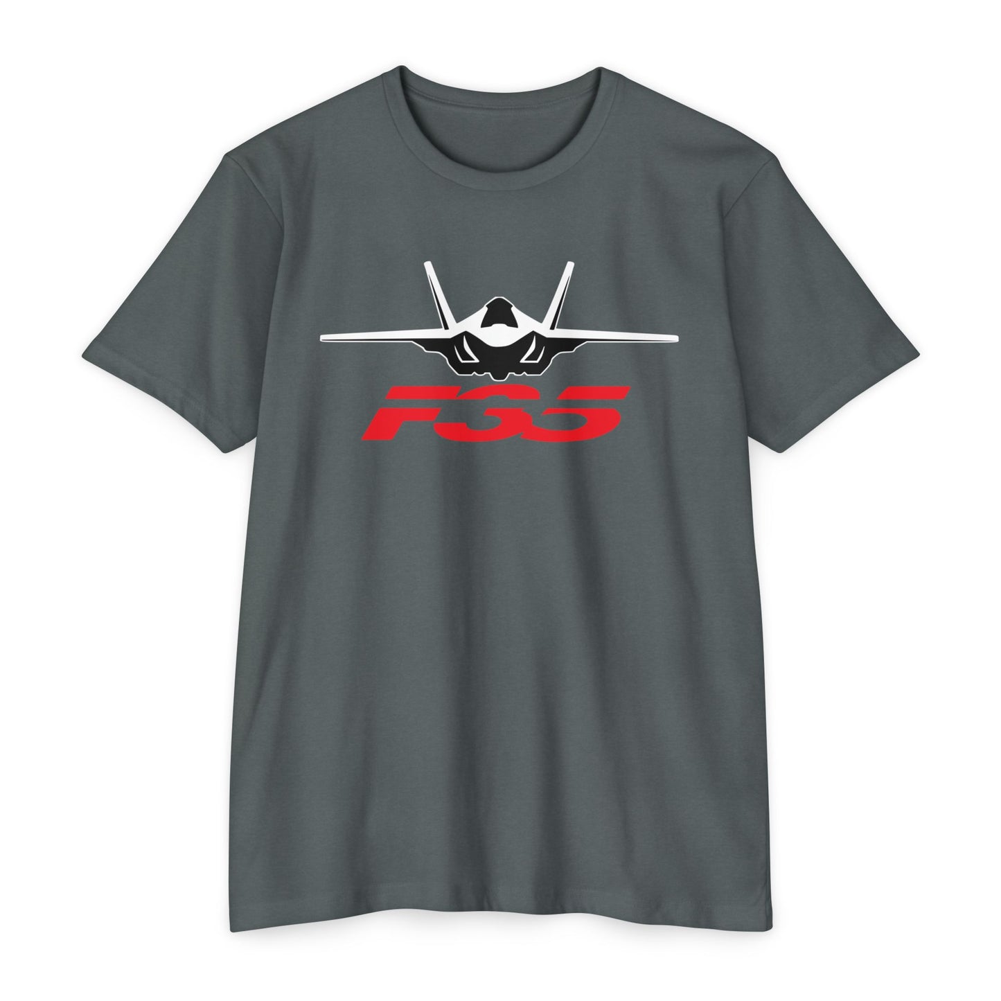 F35 Fighter Jet Unisex CVC Jersey T-Shirt - Aviation Enthusiast Tee