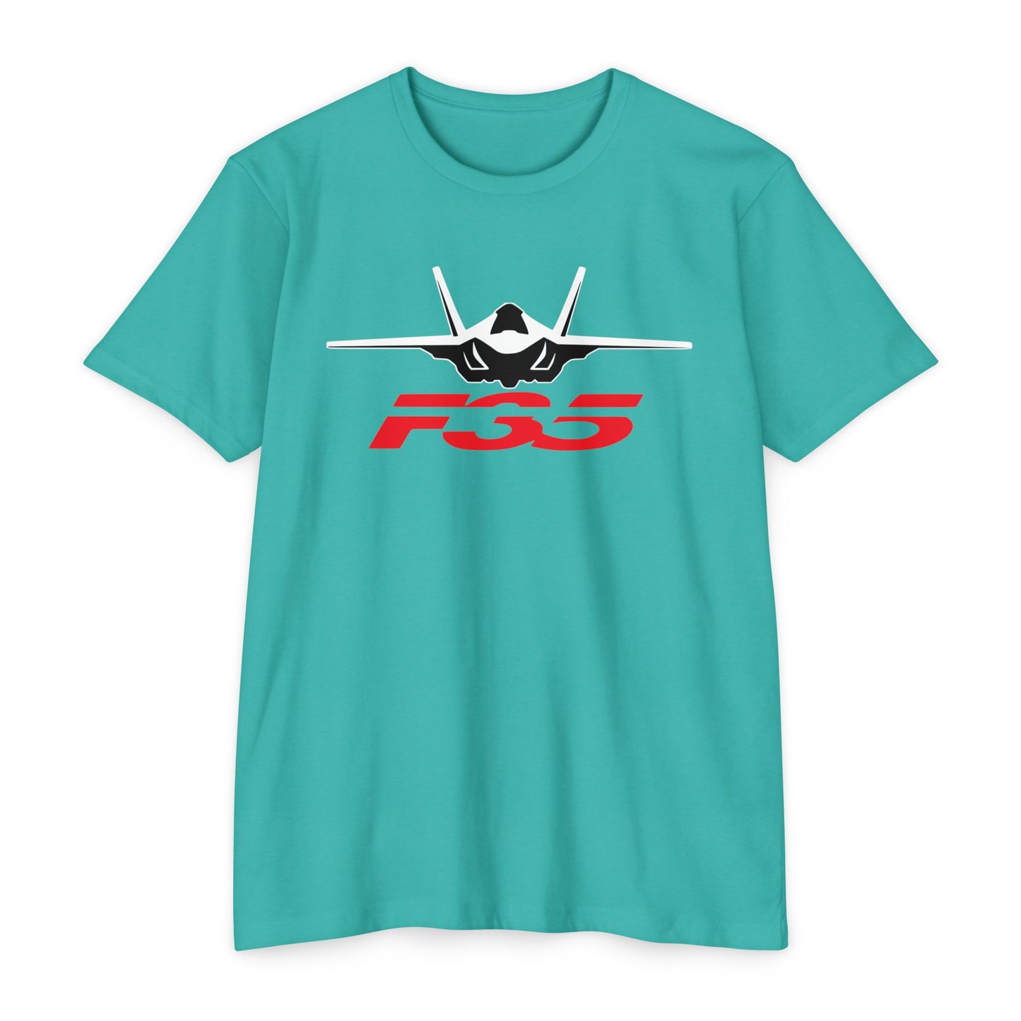 F35 Fighter Jet Unisex CVC Jersey T-Shirt - Aviation Enthusiast Tee