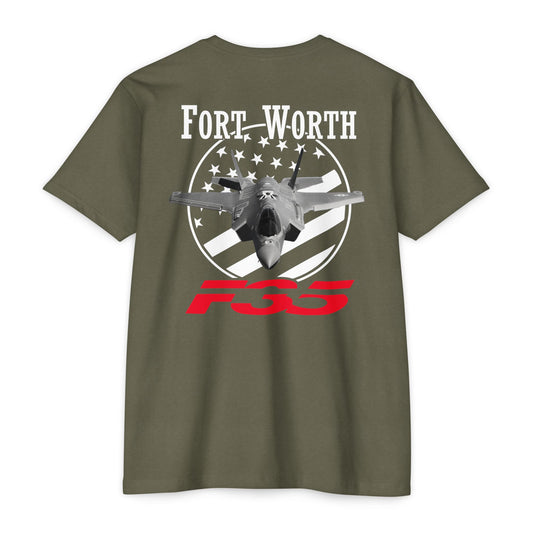 Fort Worth F-35 Unisex CVC Jersey T-Shirt - Military Aviation Graphic Tee