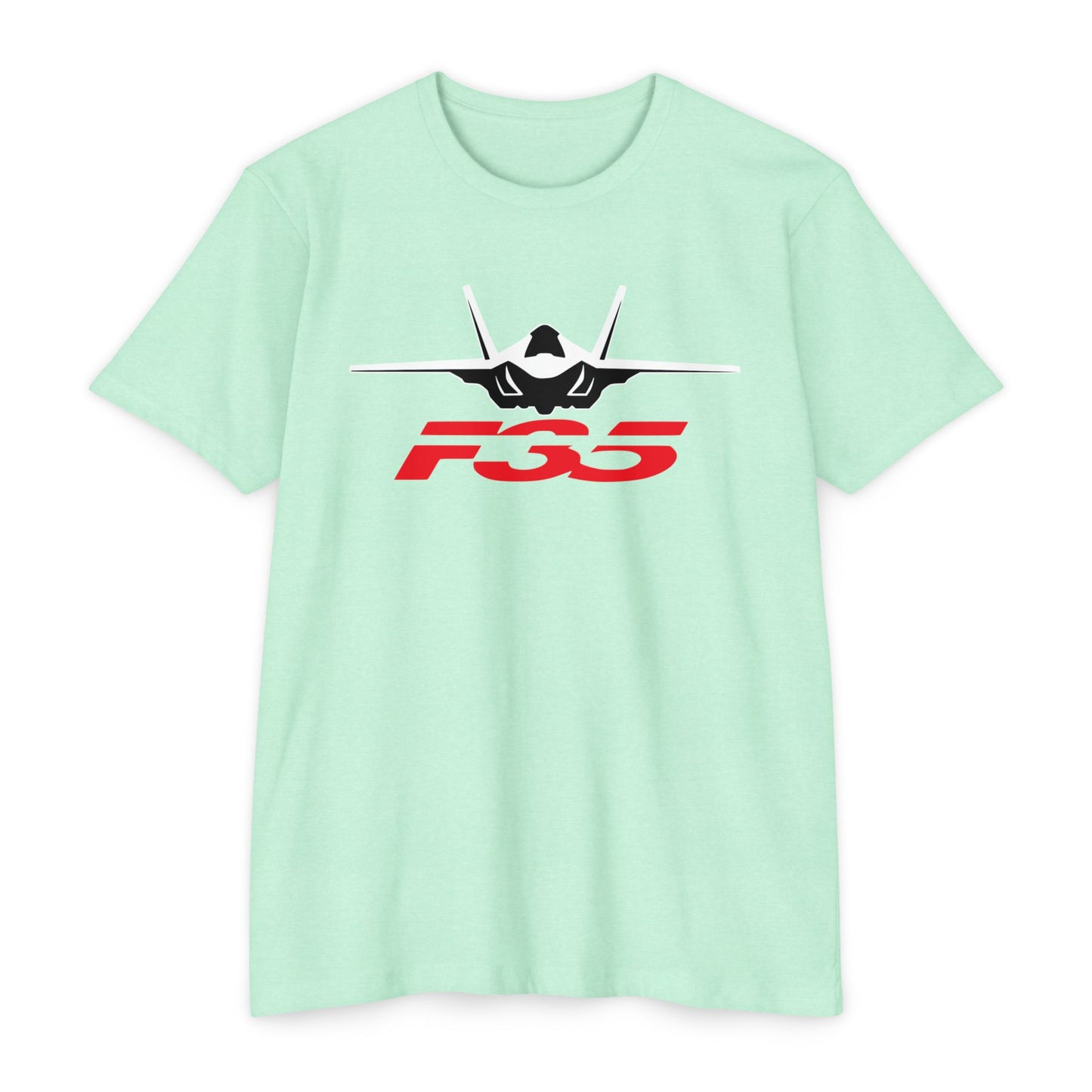 F35 Fighter Jet Unisex CVC Jersey T-Shirt - Aviation Enthusiast Tee