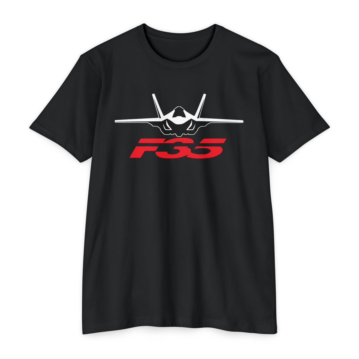 F35 Fighter Jet Unisex CVC Jersey T-Shirt - Aviation Enthusiast Tee