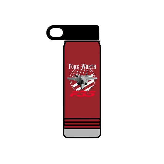 Fort Worth Themed 20oz Water Bottle - Durable Sports Drink Container